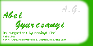 abel gyurcsanyi business card