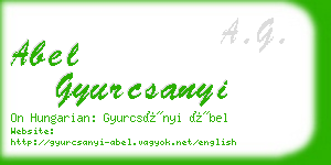 abel gyurcsanyi business card